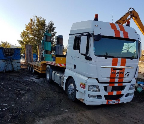 convoi porte char camion grue