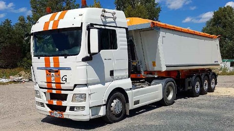 Transports benne gravier sable terre